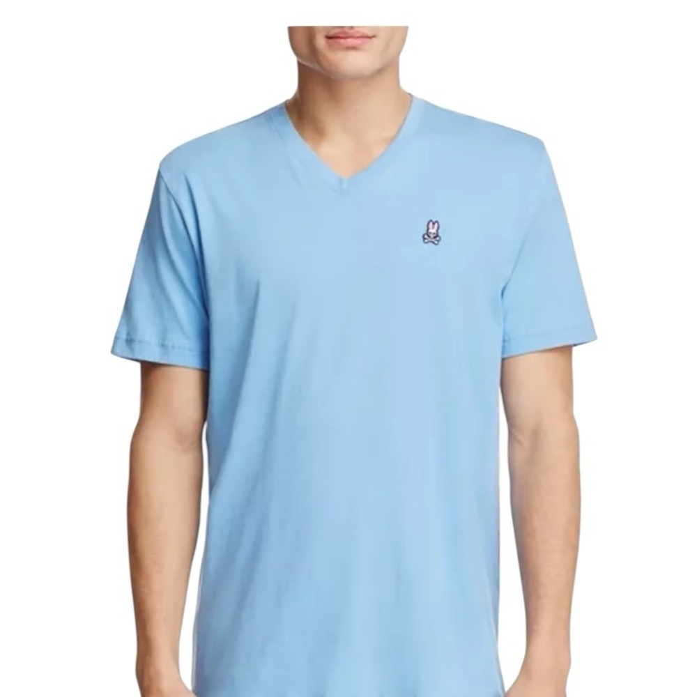 Psycho Bunny V neck Logo T shirt